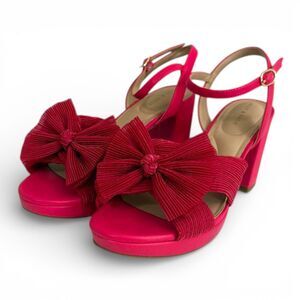 KELLI & KATIE Heather Platform Dress Sandal, Fiery Pink! Size 11M